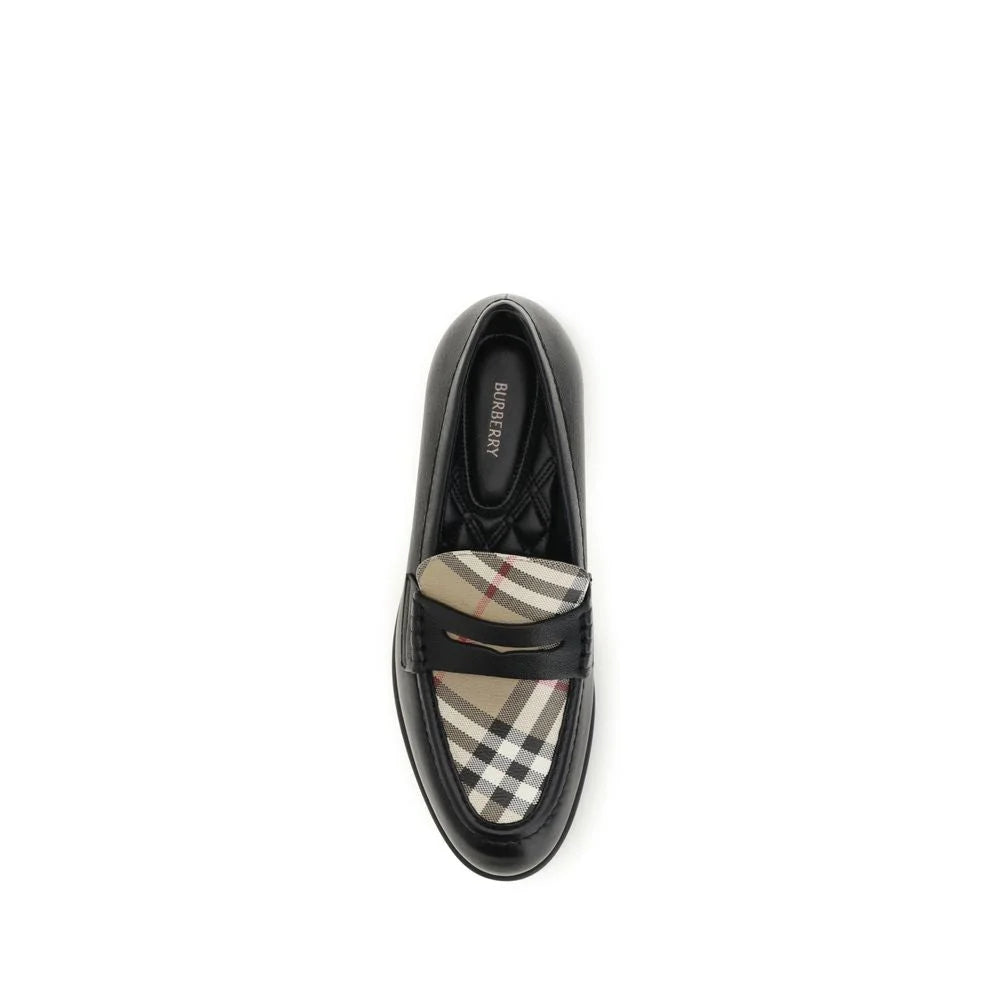 Burberry Black Lamb Ovis Aries Ballet Flats