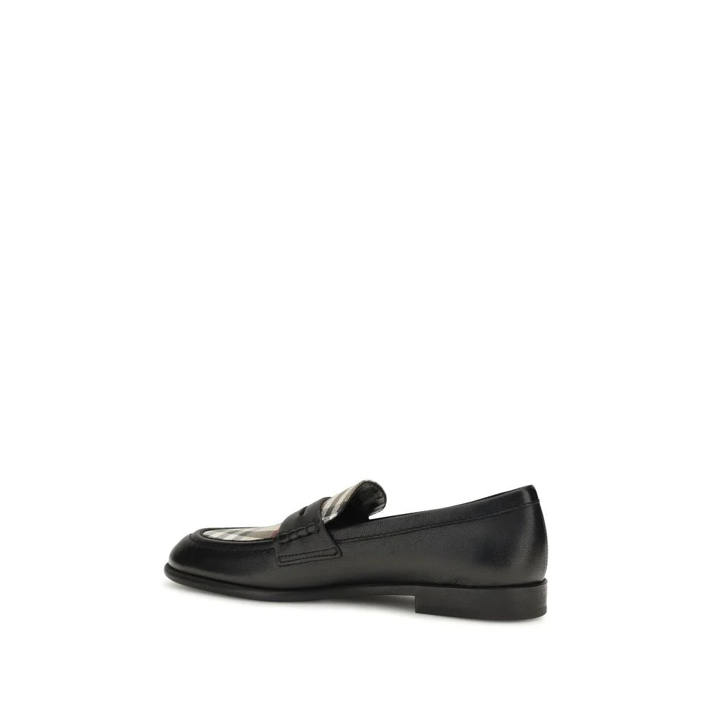 Burberry Black Lamb Ovis Aries Ballet Flats
