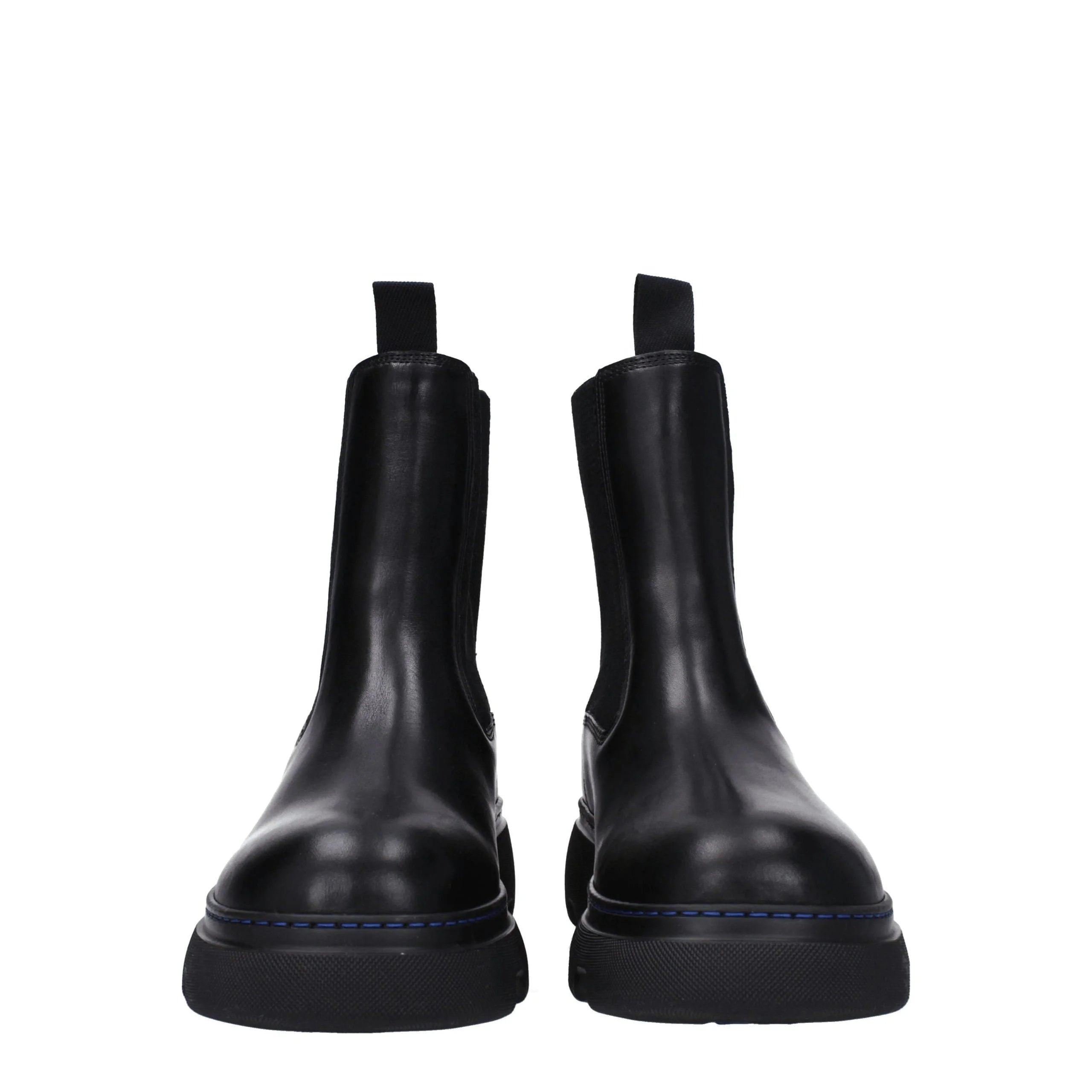 Burberry Black Leather Ankle Boots