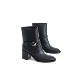 Burberry Black Leather Boot - Boots