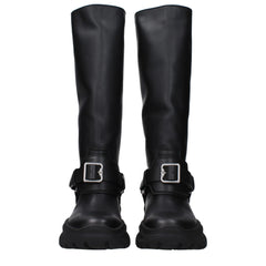 Burberry Black Leather Boots