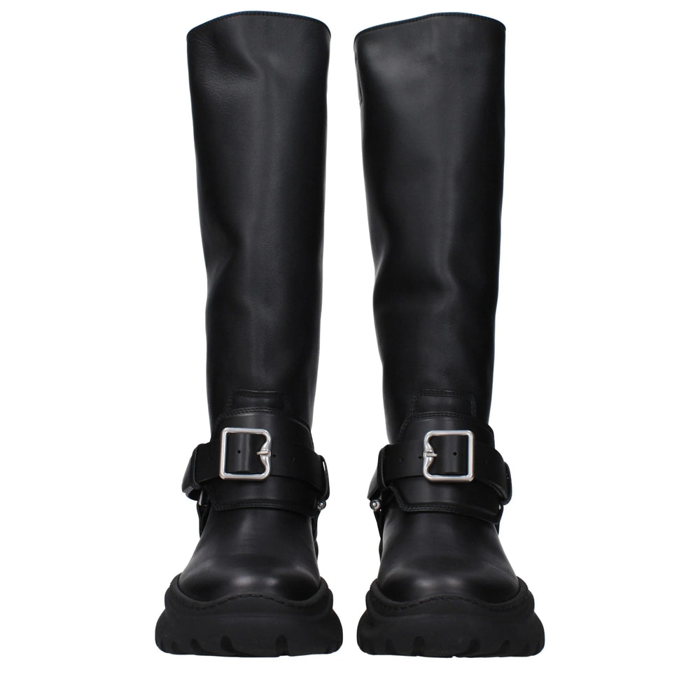 Burberry Black Leather Boots