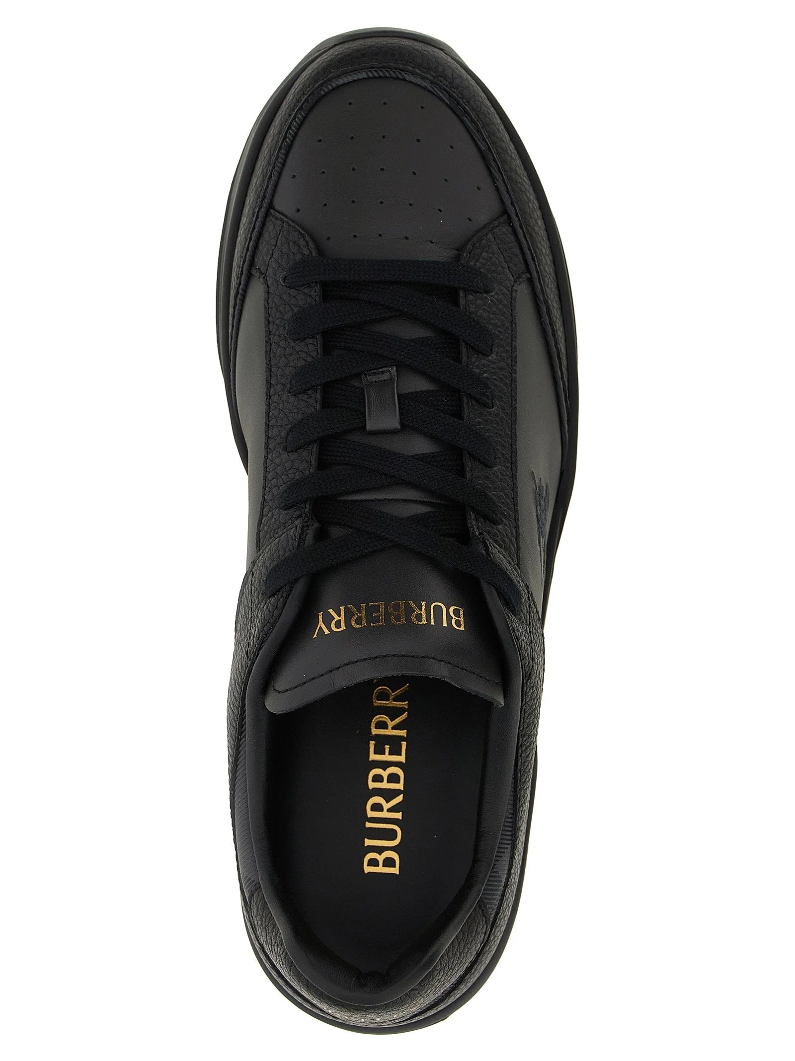 Burberry Black Leather Chunky Sneakers