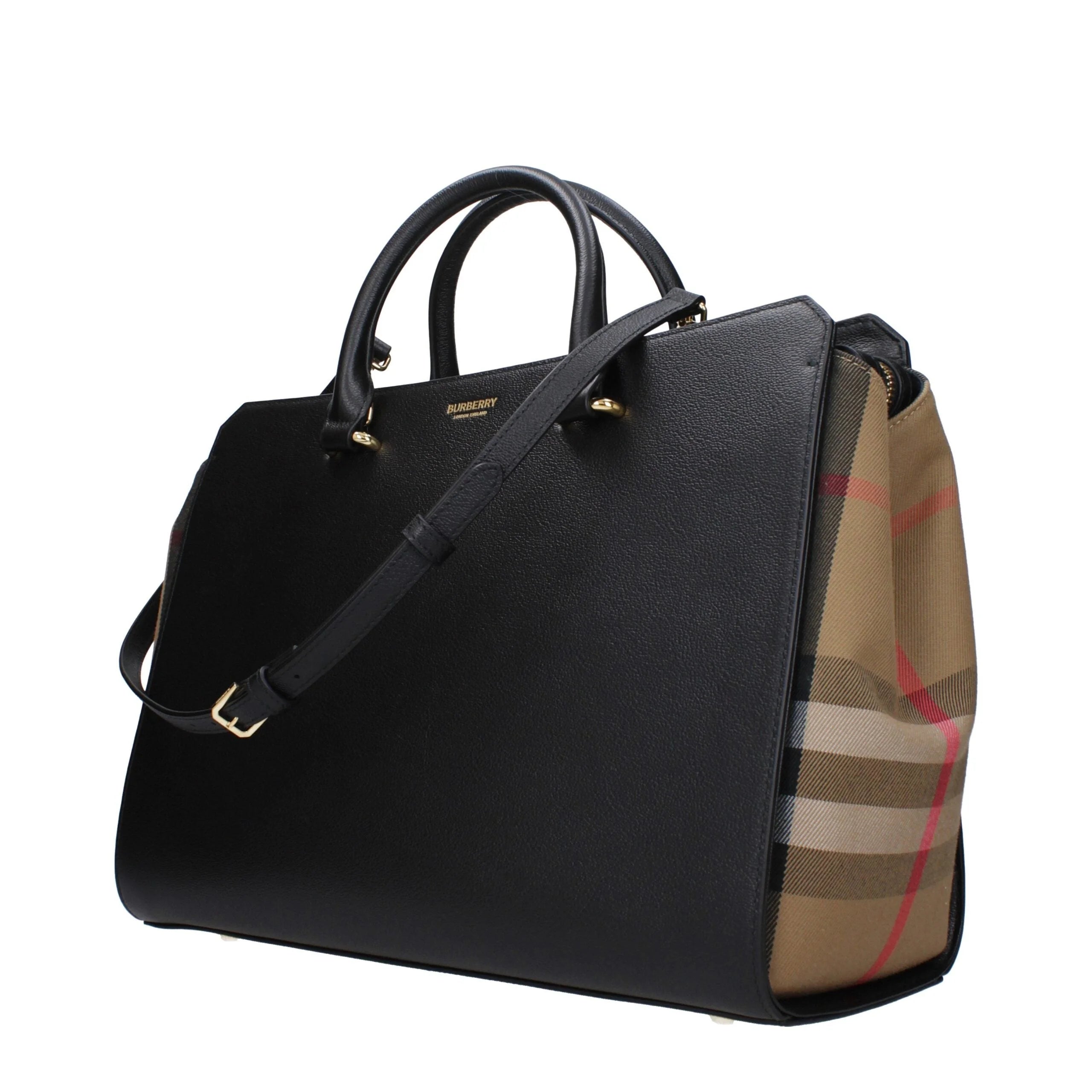 Burberry Black Leather Handbags