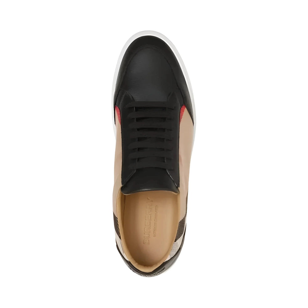 Burberry Black Leather New Salmond Sneakers - Sneakers