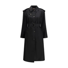 Burberry Black Nylon Trench Coat