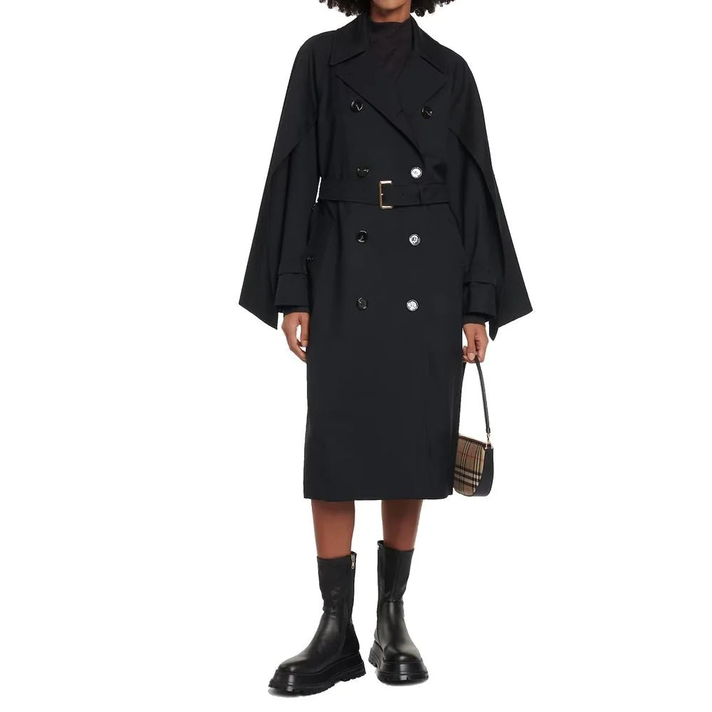 Burberry Black Polyester Coat - 40