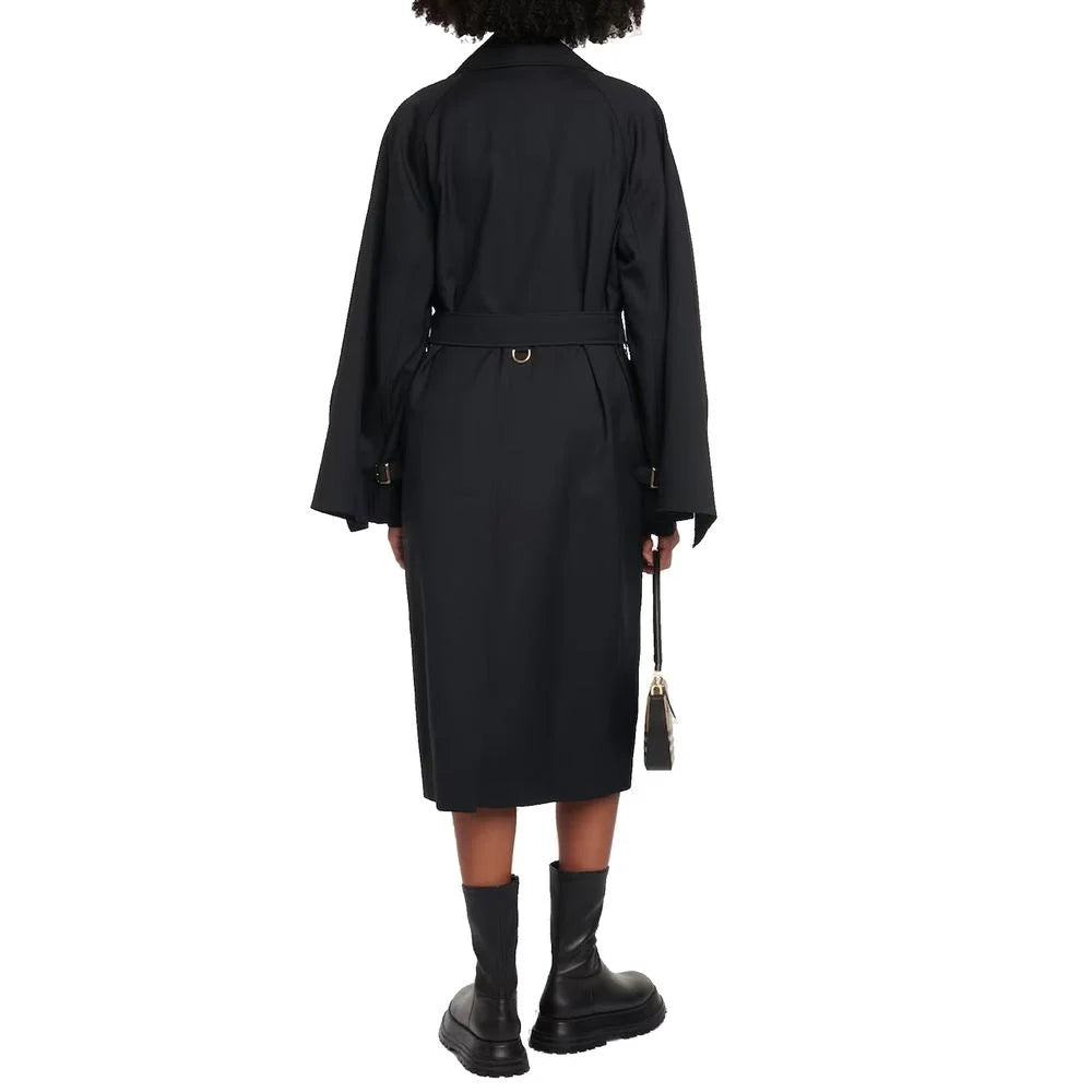 Burberry Black Polyester Coat - 40