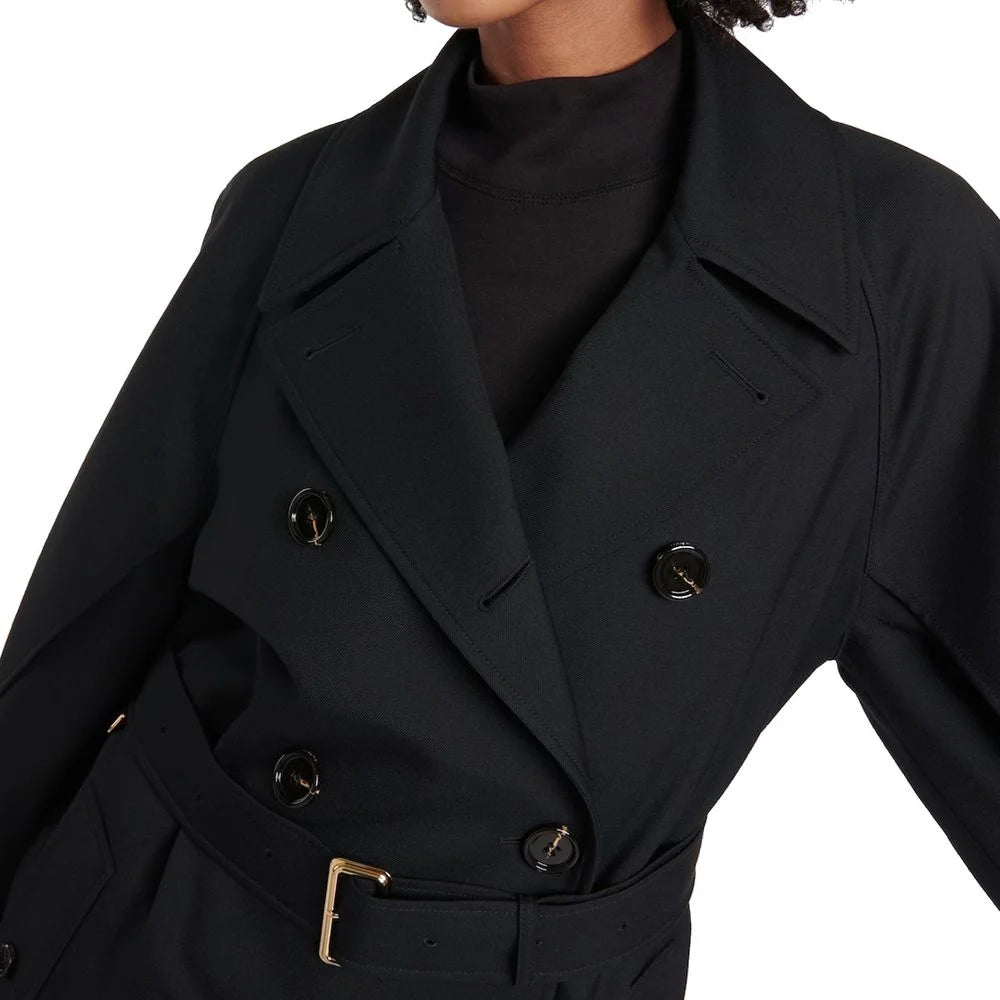 Burberry Black Polyester Coat - 40