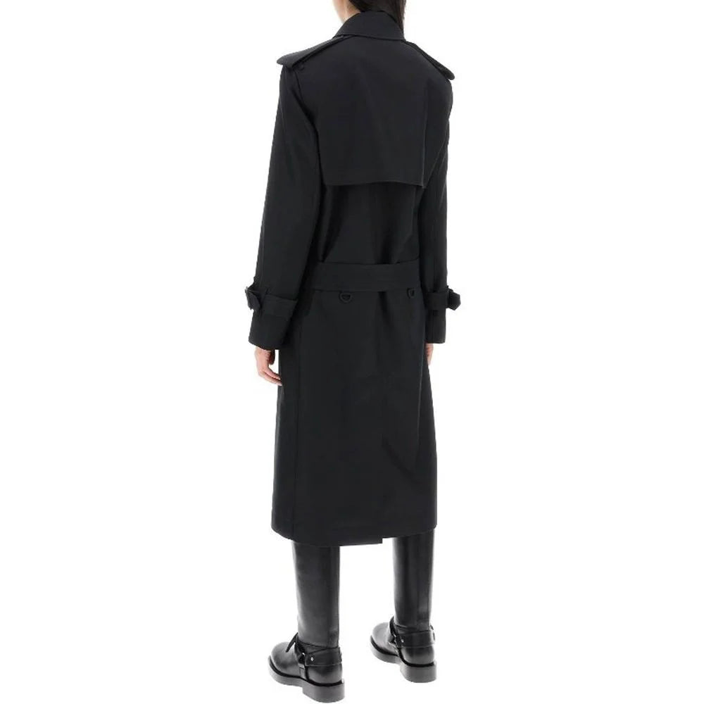 Burberry Black Polyester Coat - 42