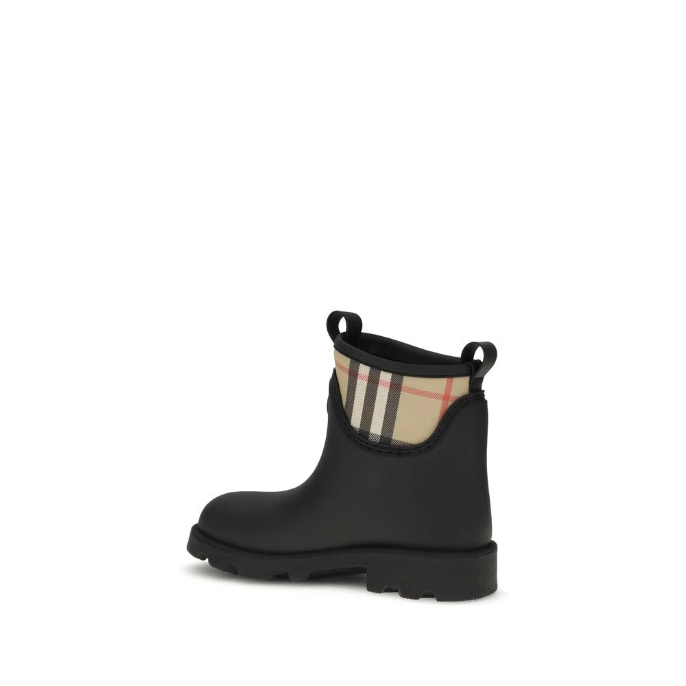 Burberry Black Rubber Ankle Boots - EU37/US7