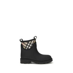 Burberry Black Rubber Ankle Boots - EU37/US7