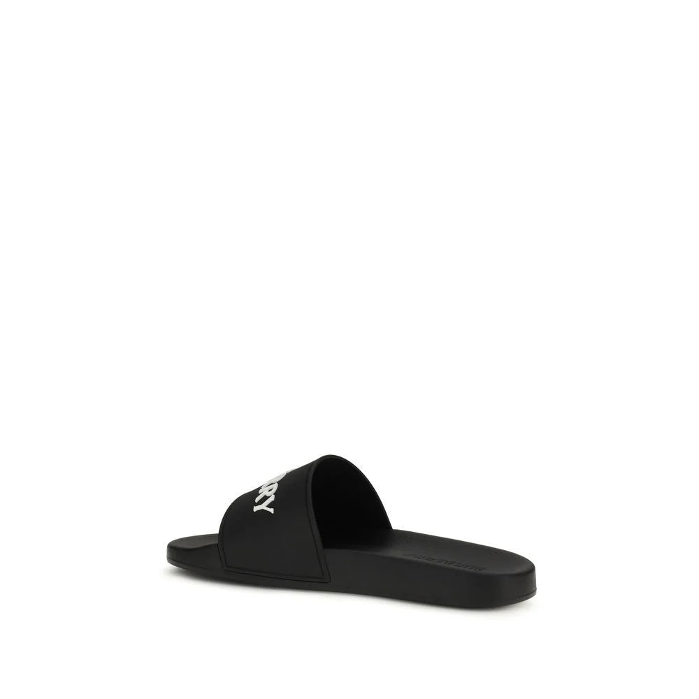 Burberry Black Rubber Slippers