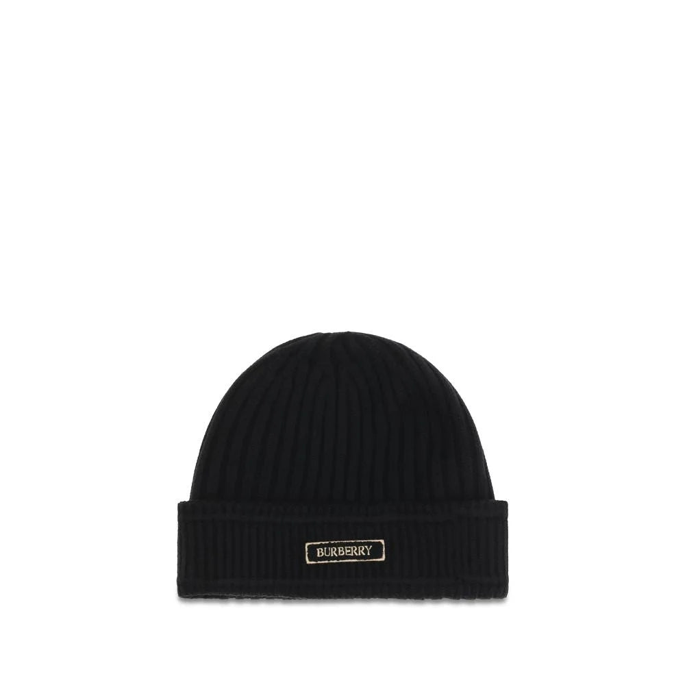 Burberry Black Wool Oves Aries Beanie - UNI