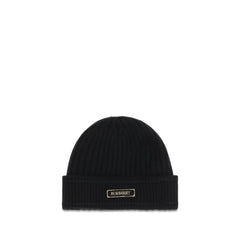 Burberry Black Wool Oves Aries Beanie - UNI