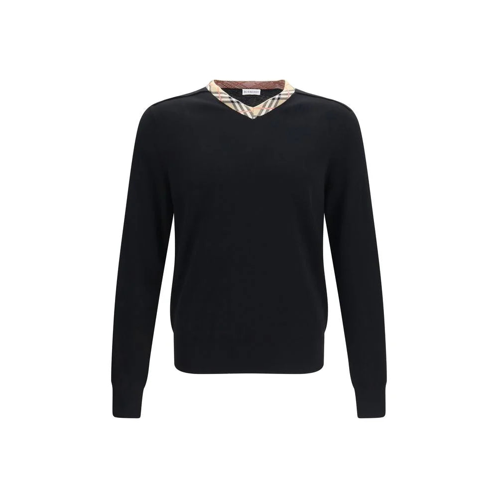 Burberry Black Wool Oves Aries Sweatshirt
