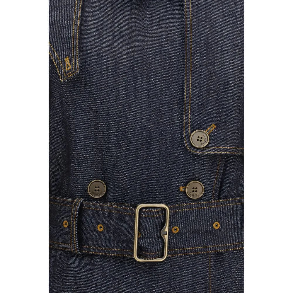 Burberry معطف قطني أزرق - 6