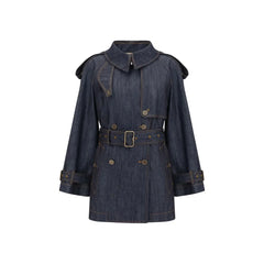 Burberry معطف قطني أزرق - 6