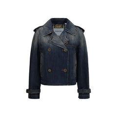 Burberry Blue Cotton Denim Jacket