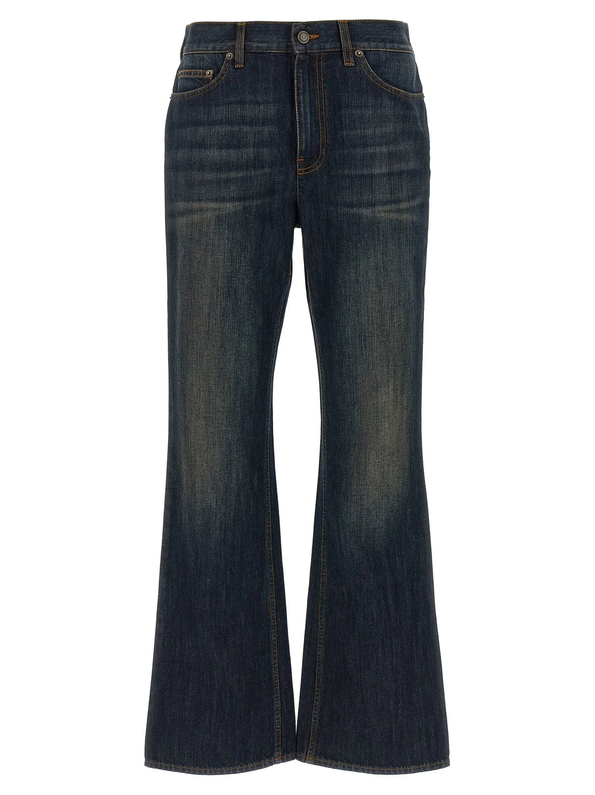 Burberry Blue Cotton Flared Jeans