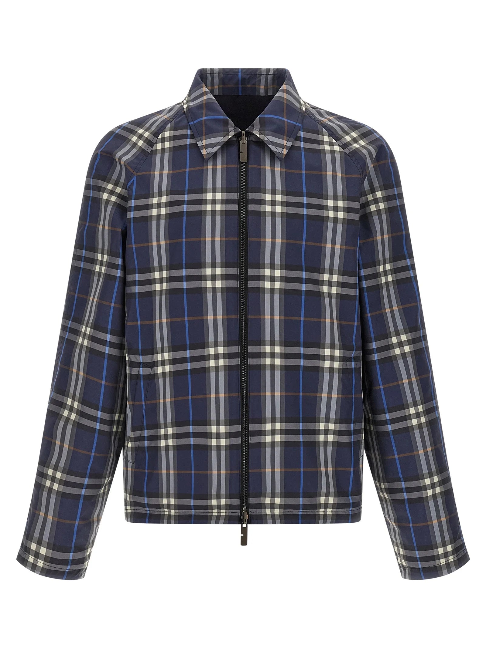 Burberry Blue Cotton Full-Length Jacket