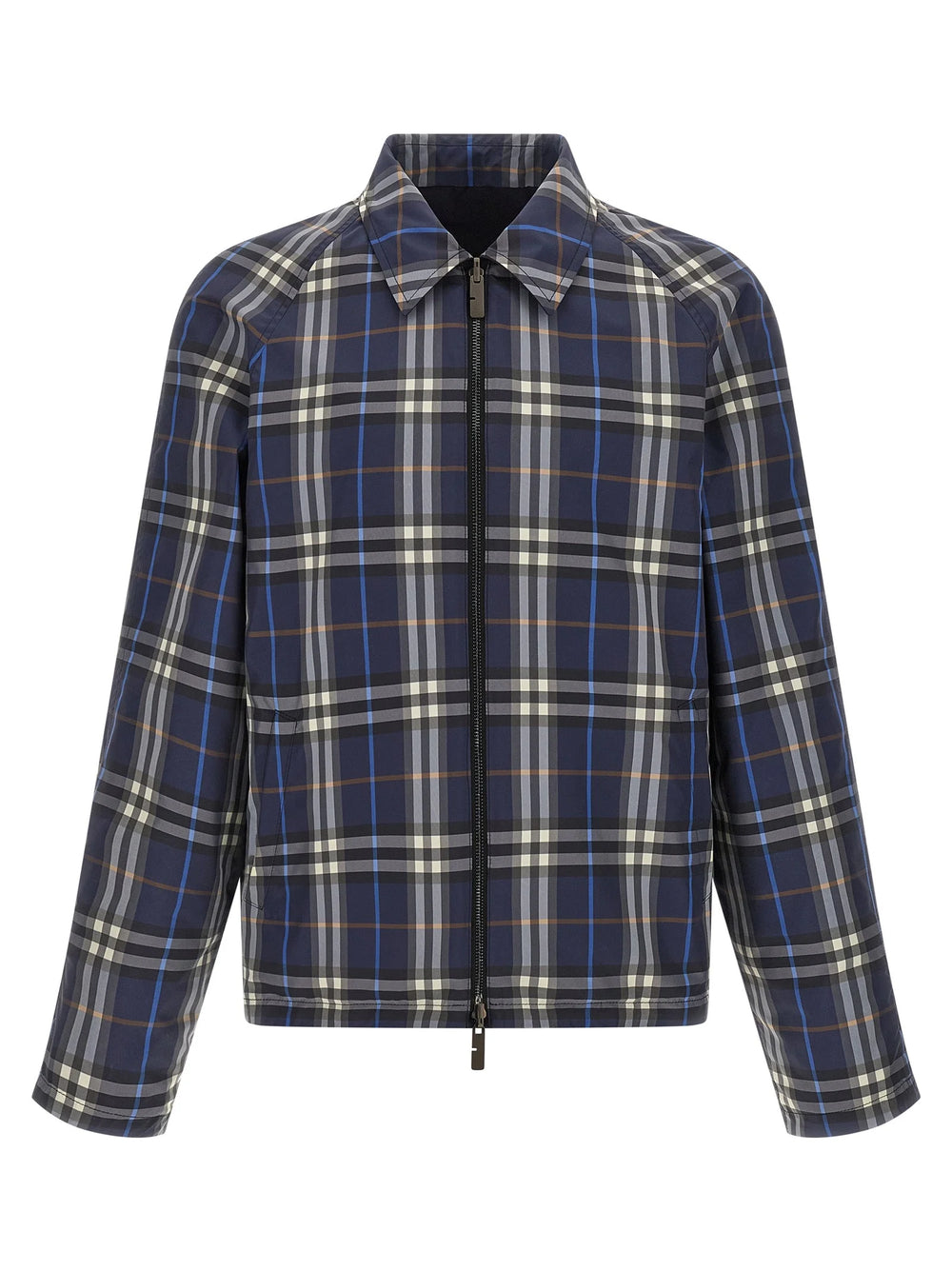 Burberry Blue Cotton Full-Length Jacket