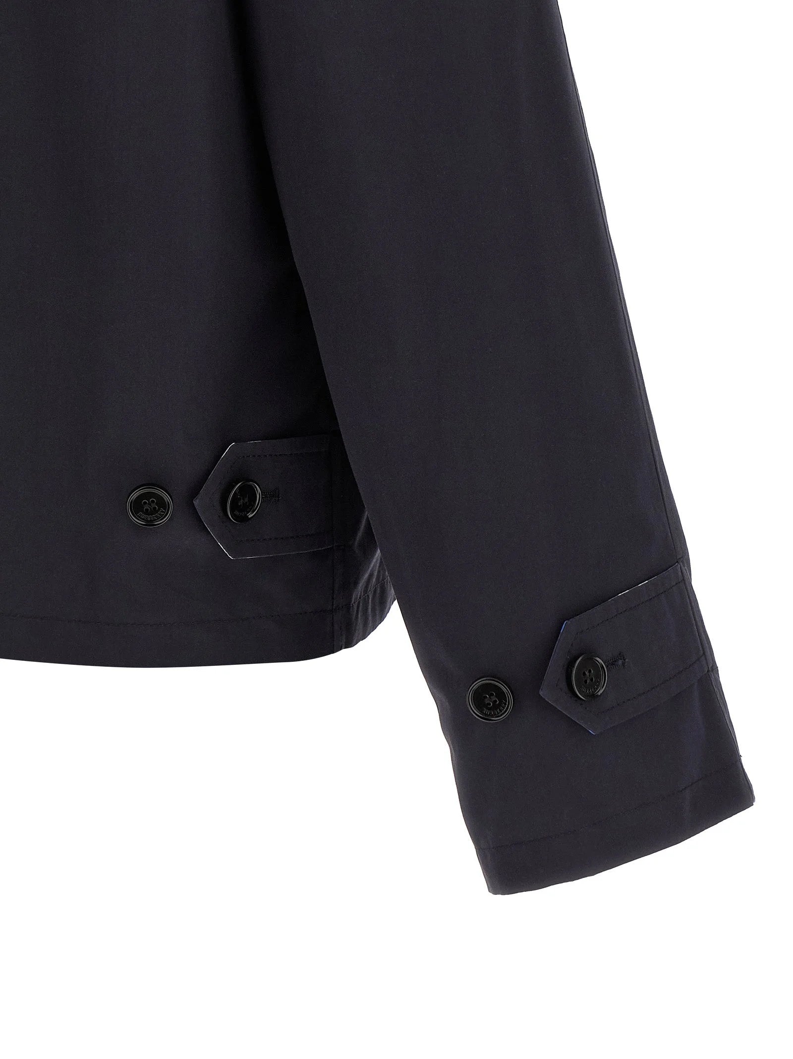Burberry Blue Cotton Full-Length Jacket