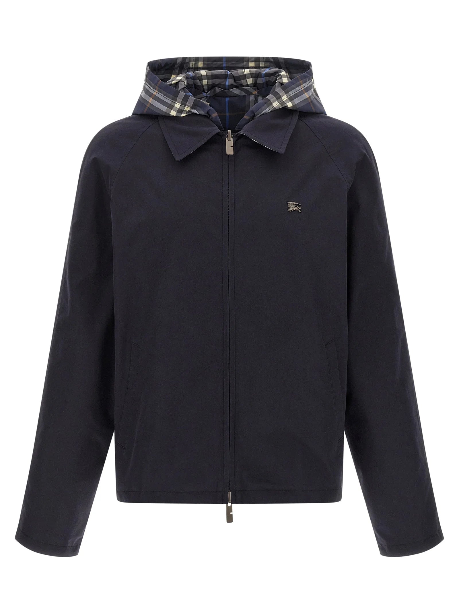 Burberry Blue Cotton Full-Length Jacket