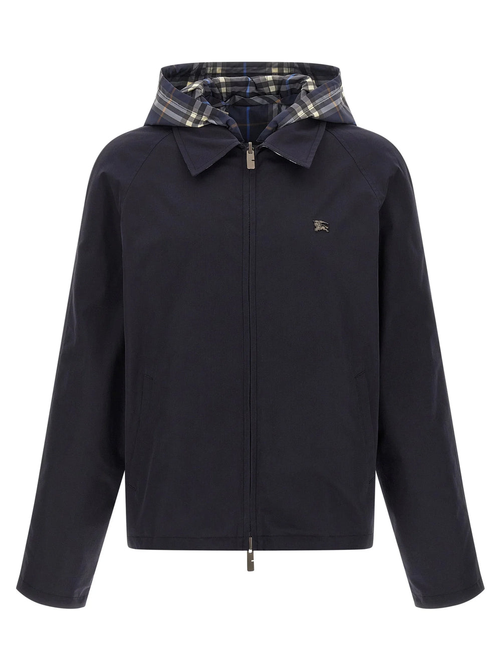 Burberry Blue Cotton Full-Length Jacket