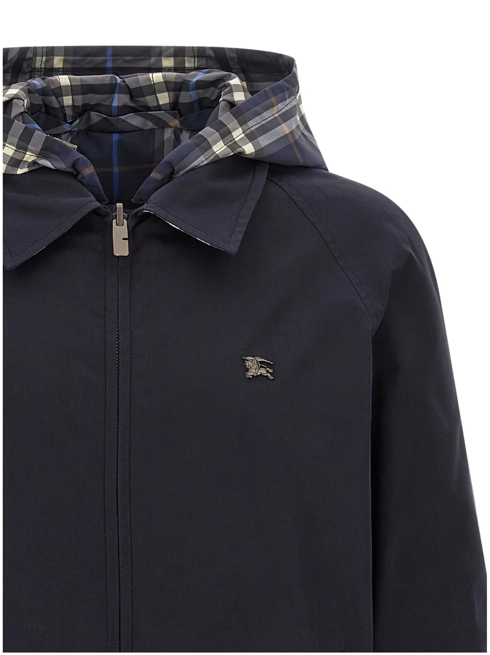 Burberry Blue Cotton Full-Length Jacket