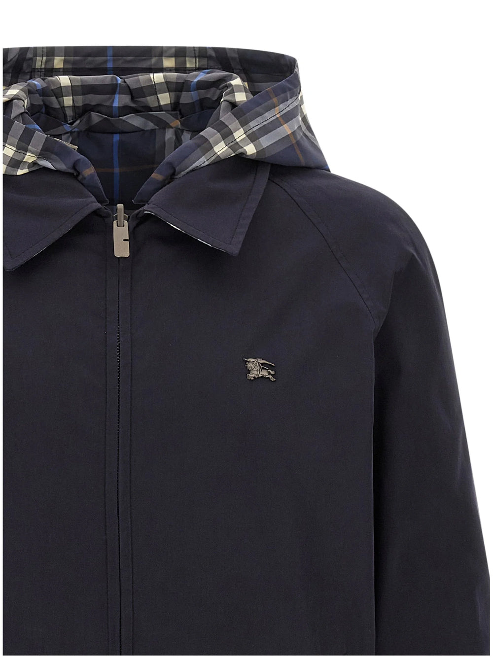 Burberry Blue Cotton Full-Length Jacket