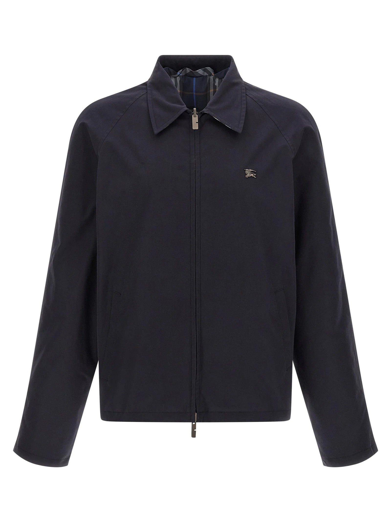 Burberry Blue Cotton Full-Length Jacket