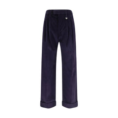 Burberry Blue Cotton Pants