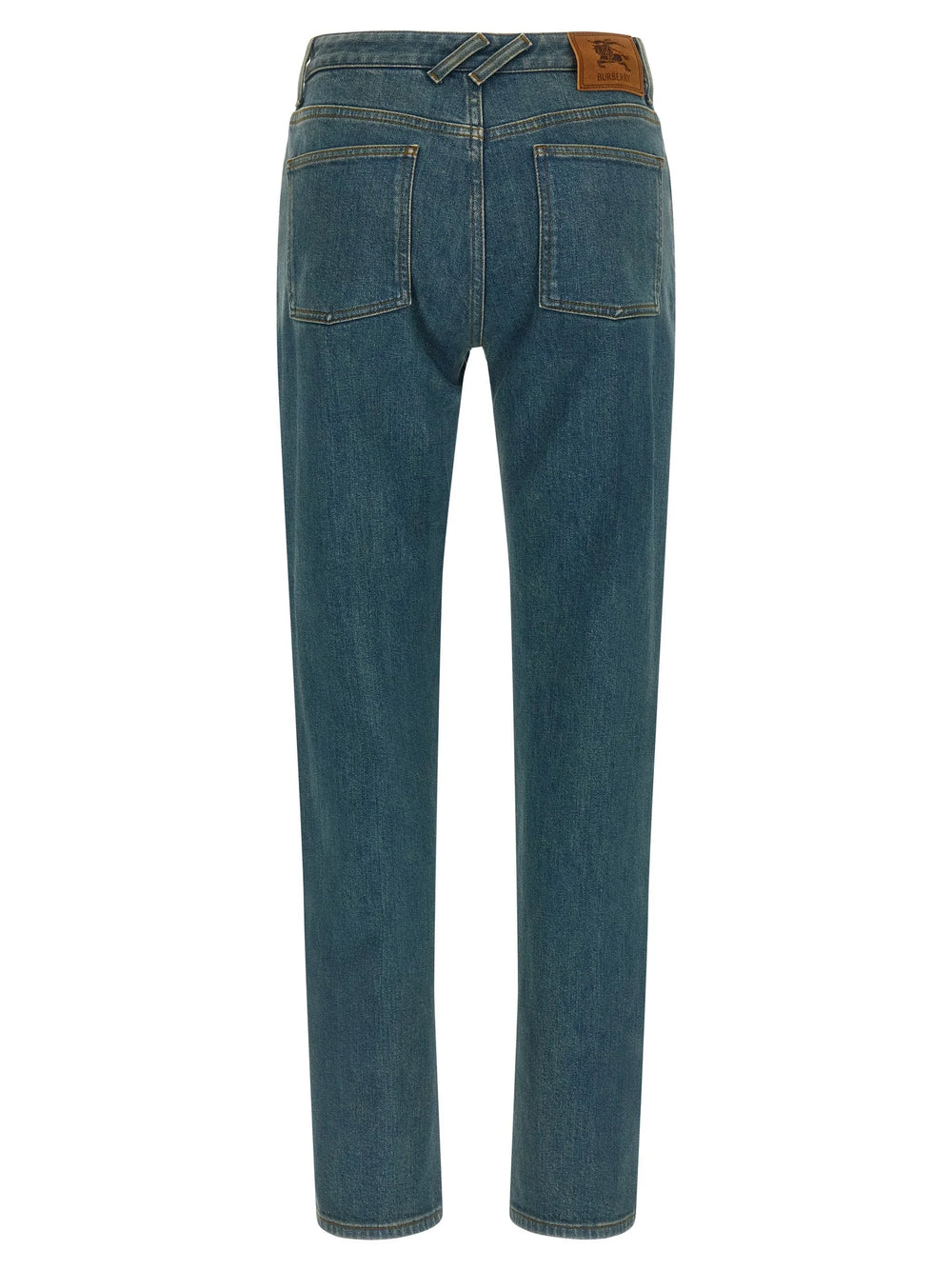 Burberry Blue Cotton Straight-Leg Jeans