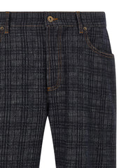 Burberry Blue Cotton Straight-Leg Jeans