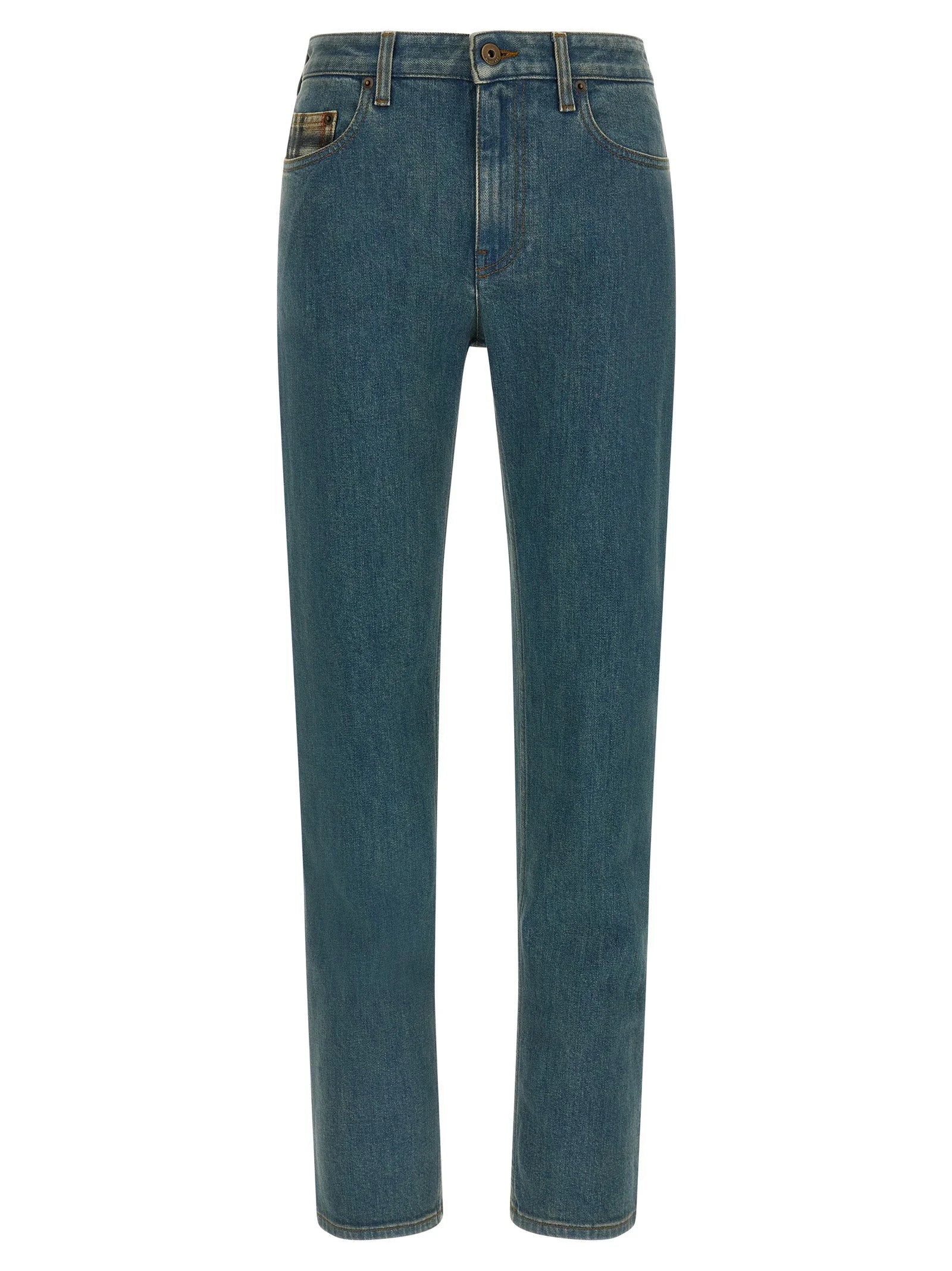 Burberry Blue Cotton Straight-Leg Jeans
