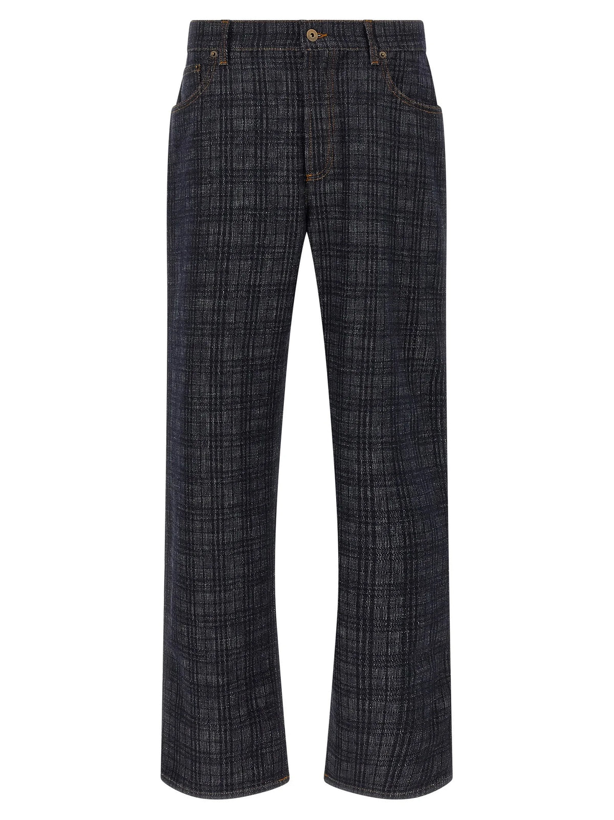 Burberry Blue Cotton Straight-Leg Jeans