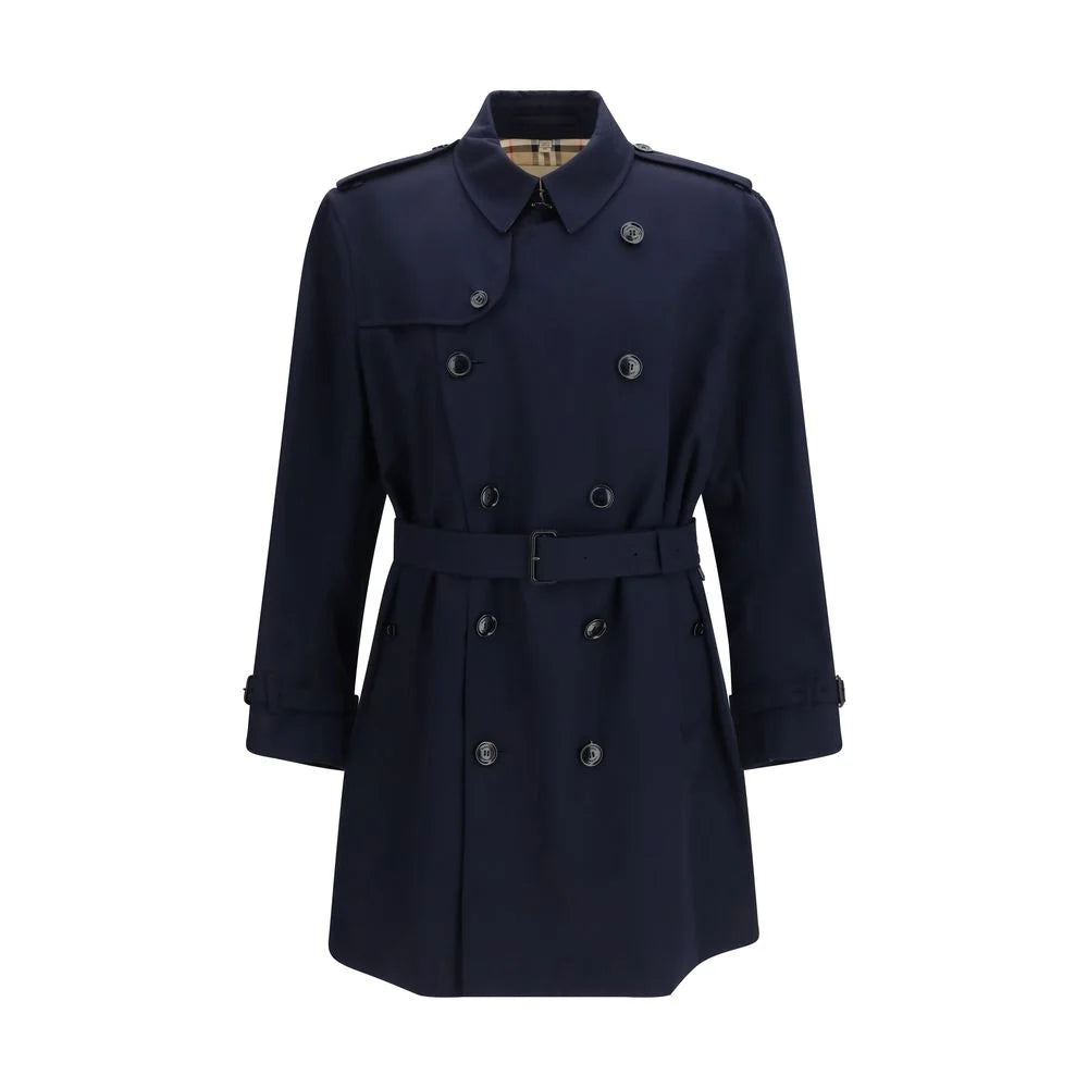 Burberry Blue Cotton Trench Coat - IT52 | XL