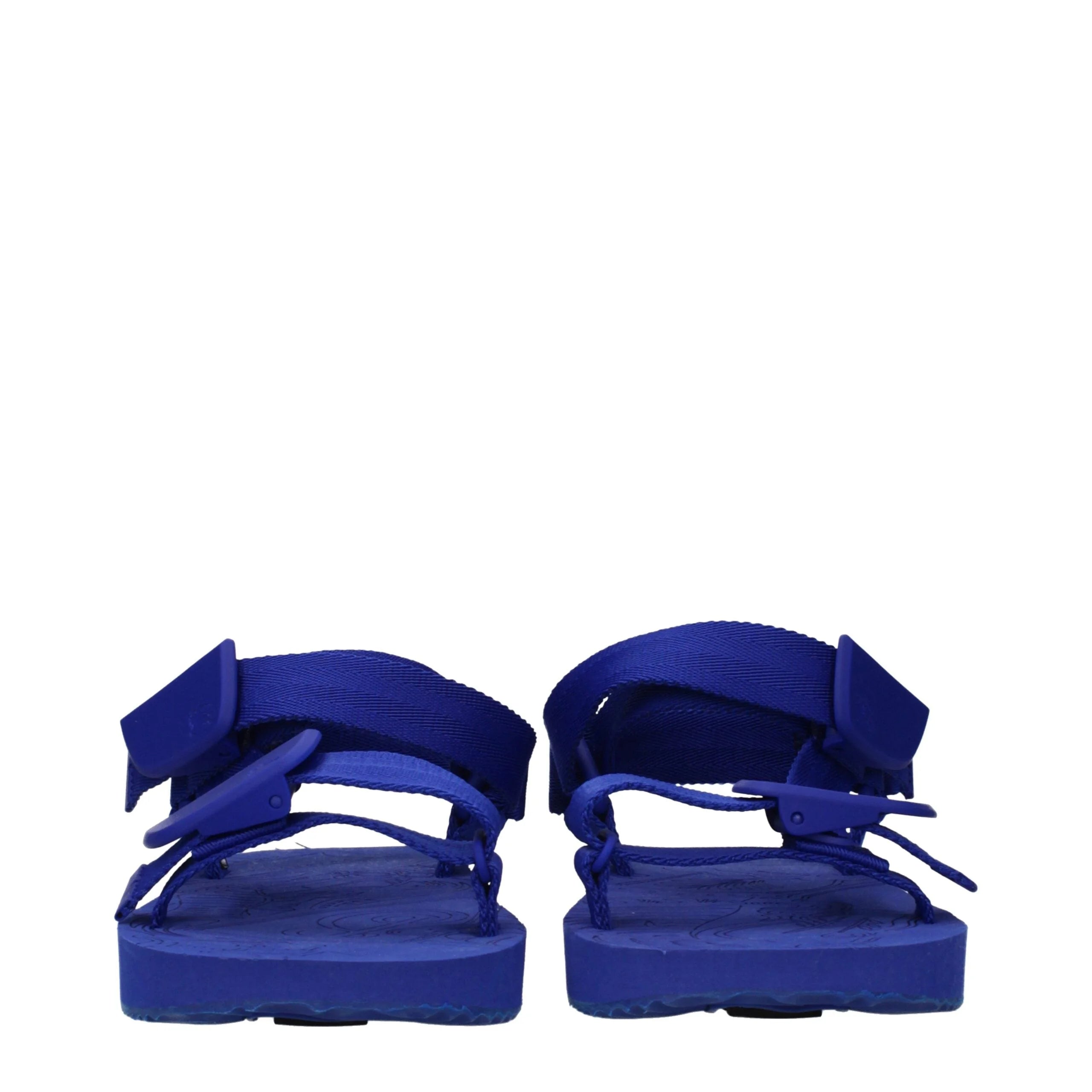 Burberry Blue Fabric Flat Sandals - EU37/US7