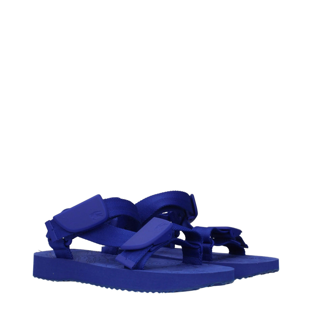 Burberry Blue Fabric Flat Sandals - EU37/US7