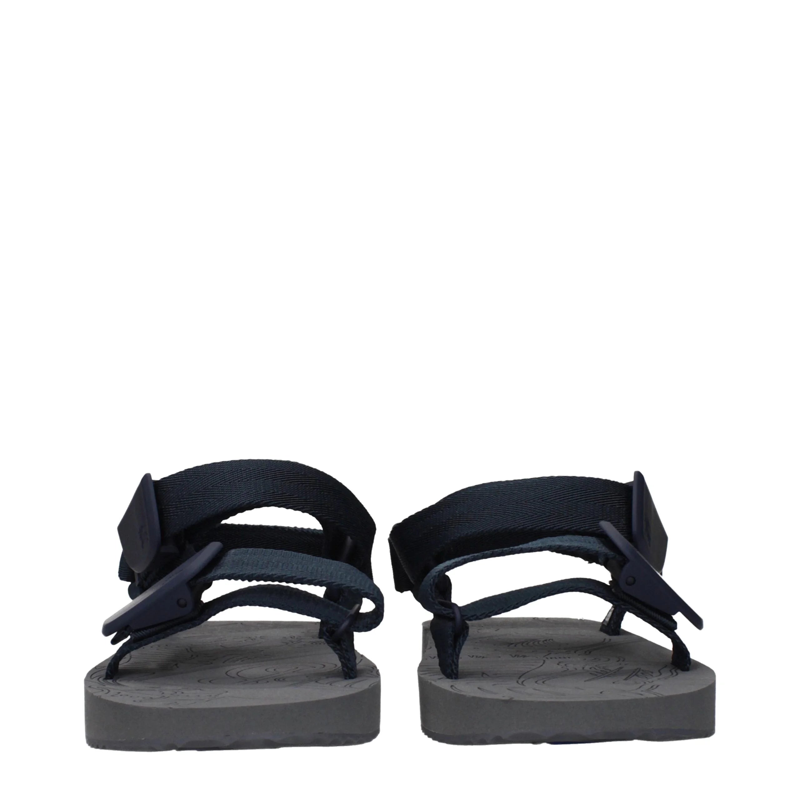 Burberry Blue Fabric Flat Sandals - EU37/US7