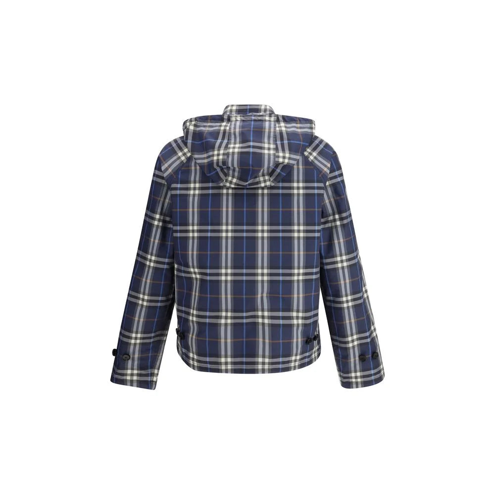 Burberry Blue Polyester Jackets And Coat