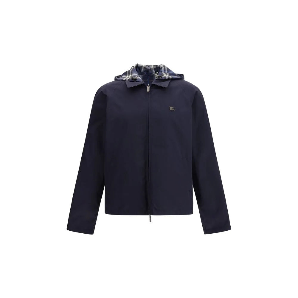 Burberry Blue Polyester Jackets And Coat
