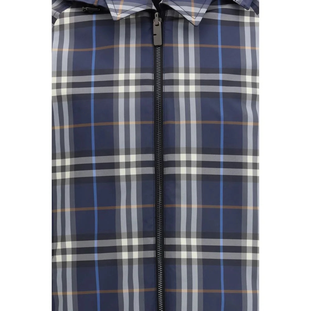 Burberry Blue Polyester Jackets And Coat