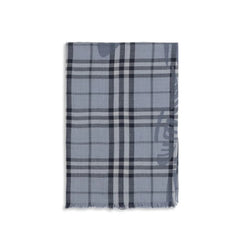 Burberry Blue Wool Oves Aries Foulard