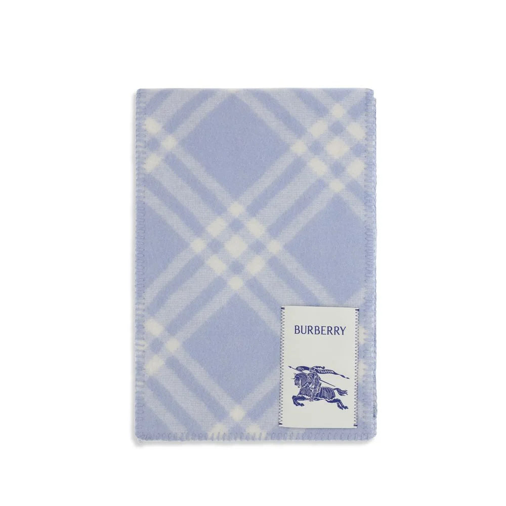 Burberry Blue Wool Oves Aries Scarf