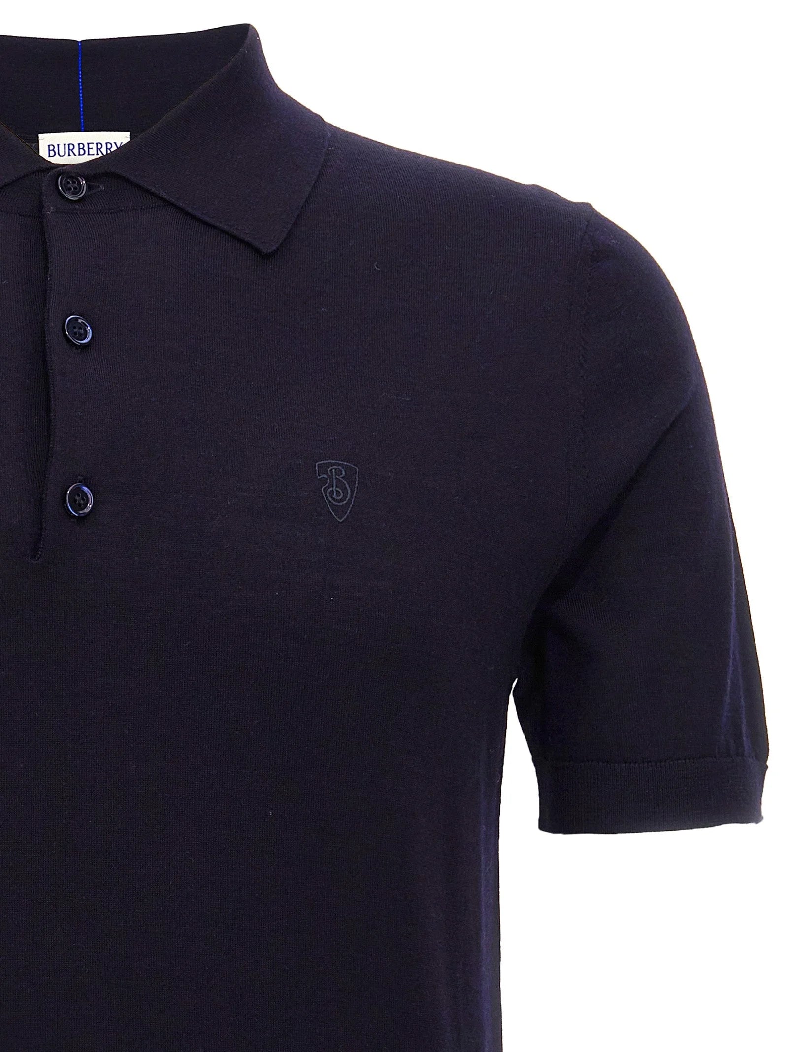 Burberry Blue Wool Polo Shirt - S