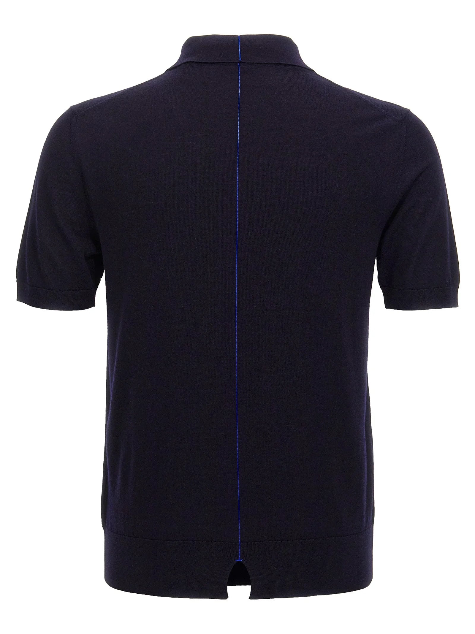 Burberry Blue Wool Polo Shirt - S