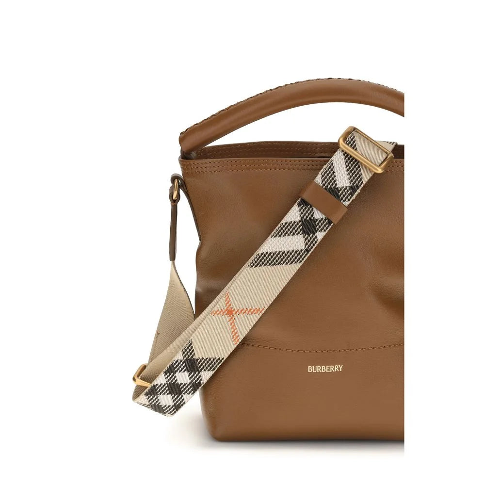 Bolsa de Balde em Couro de Vitelo Castanho Burberry