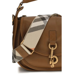 Burberry Brun Kalveskind Bos Taurus Skulder Taske
